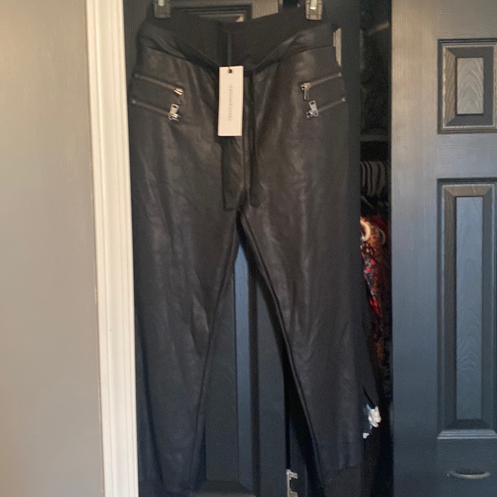 Vici faux leather jogger